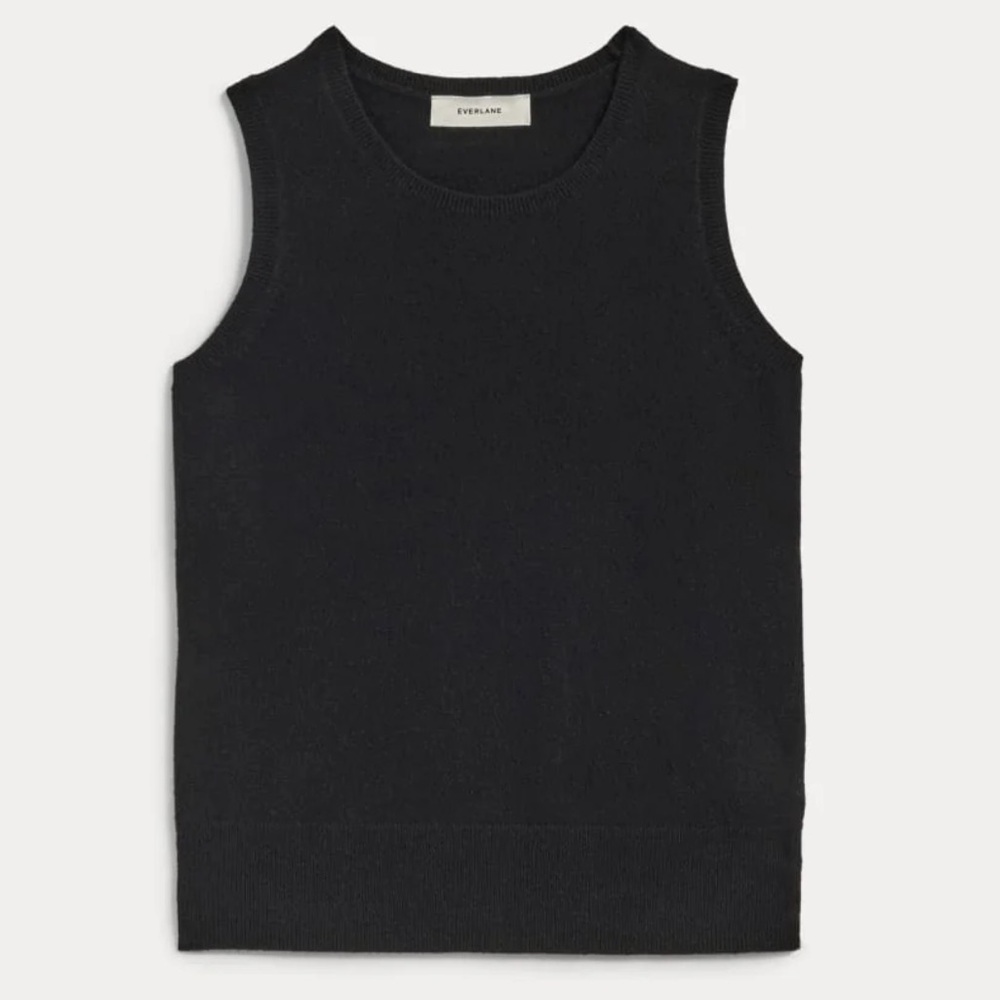 Everlane Black Knit Sleeveless Sweater Tank